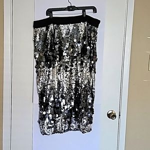 Eloquii Mixed Sequin Column Midi Skirt Size 20